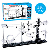 116-343Pcs Spacerail Roller Coaster Ball Toys Maze Race