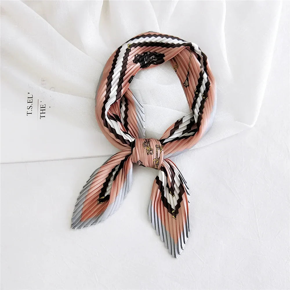 silk scarf women luxury ladies small head scarf