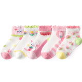 5 Pairs/Lot Summer Children Cotton Socks Boy Girl