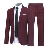 1 Set Trendy Men Blazer Pants British Style