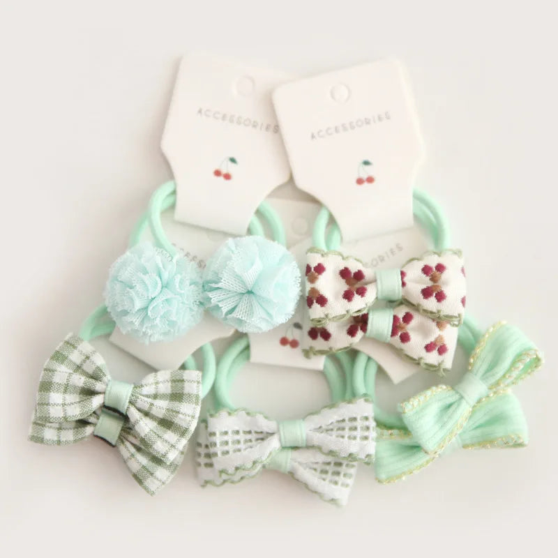 10Pcs/Lot Sweet Hair Band Girls Hair Ties Bows