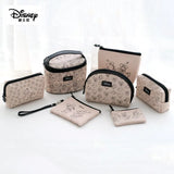 Disney Original Mickey Women's Cosmetic Bag Large-capacity Portable Combination 7-Piece Travel Cosmetic Bag Cartoon Storage Bag