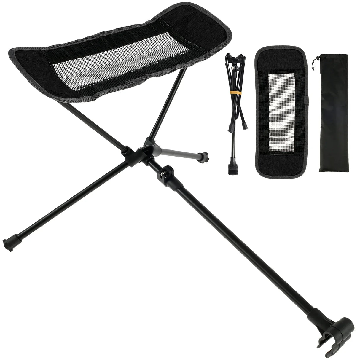 Outdoor Portable Folding Chair Footrest Aluminium Alloy Retractable