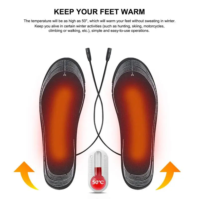 USB Heated Shoe Insoles Electric Foot Warming Pad