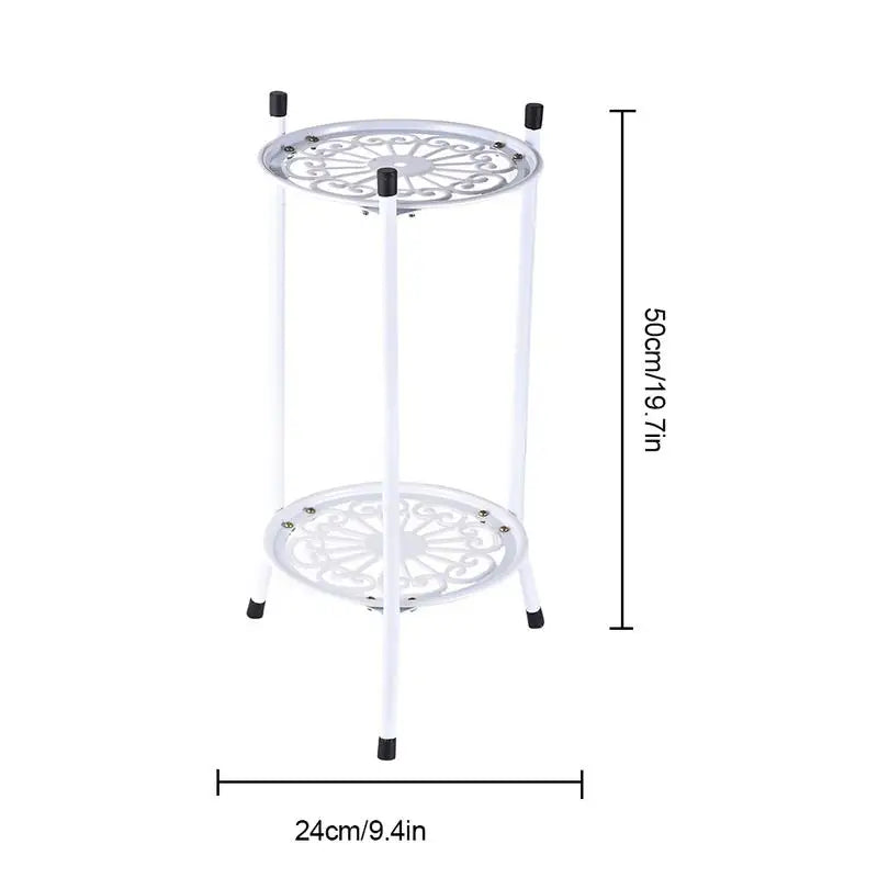 2-Tiered Tall Plant Stand Metal Plant Shelf Supports