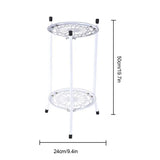 2-Tiered Tall Plant Stand Metal Plant Shelf Supports
