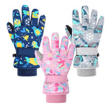 Children Winter Ski Gloves Waterproof Thicken Mittens Snow