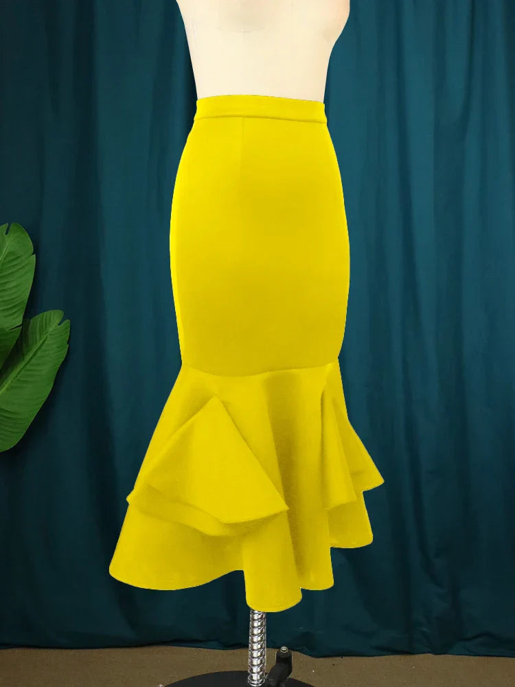 Plus Size Mermaid Skirt Women Tight Package Hip