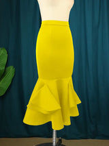 Plus Size Mermaid Skirt Women Tight Package Hip