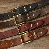 3.8CM Men High Quality Genuine Leather Belt Luxury