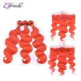 Elfriede #Orange Red Body Wave Colored Hair Bundles