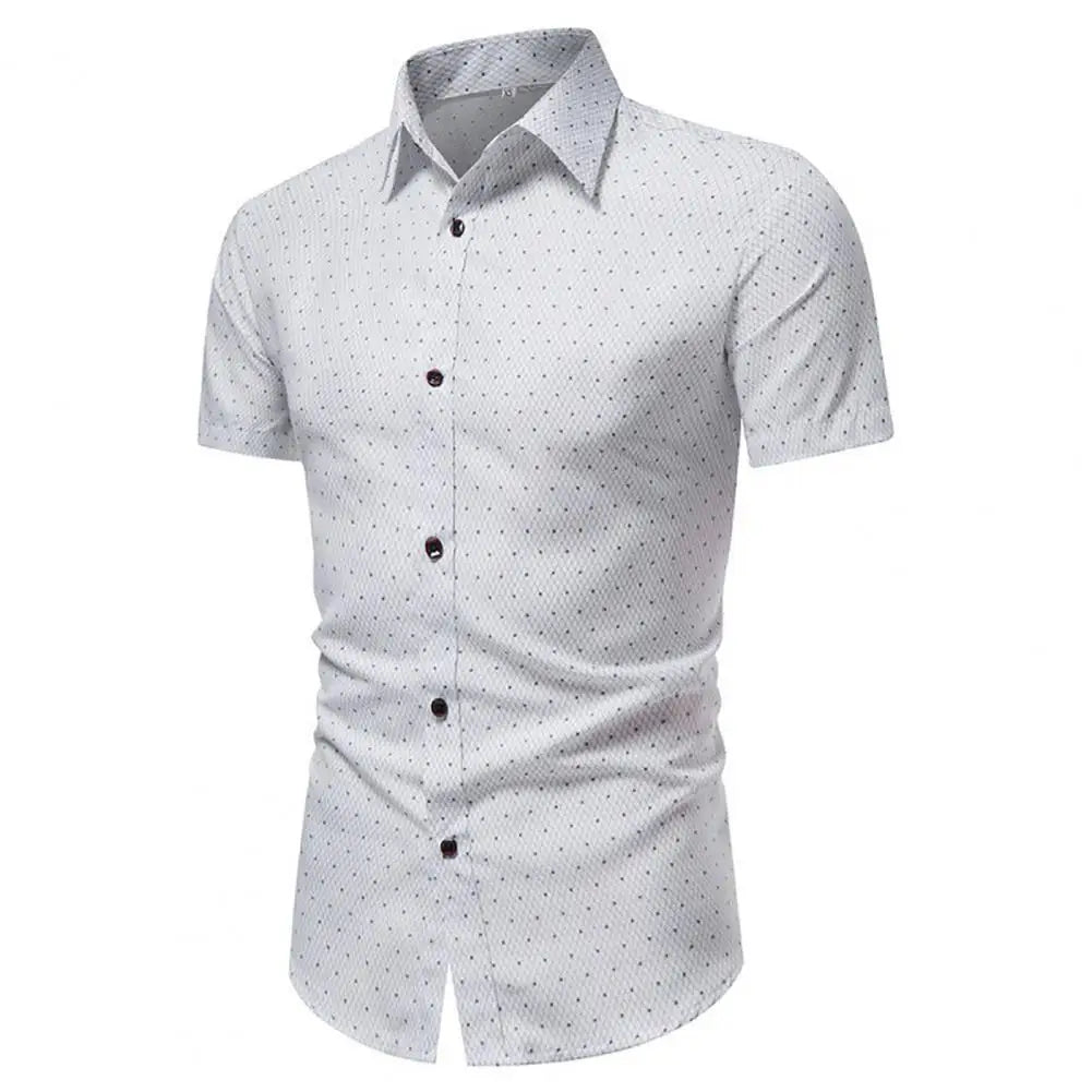 Men Shirt Formal Men Top Single-breasted Summer Top