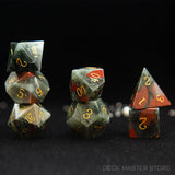 7pcsset Polyhedral Gemstone DnD Dice Set for Tabletop