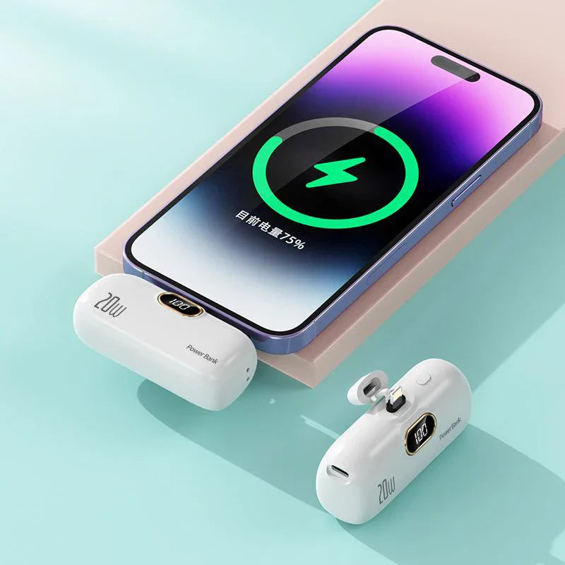 10000mAh Wireless Power Bank Mini Capsule Capsule Fast