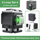 8/12/16-Line 3D/4D Green Laser Level Tool