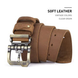 BISONDENIM Men Belt Male High Quality Leather Belt