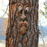 Funny Old Man Tree Face Sculpture Resin Ornament