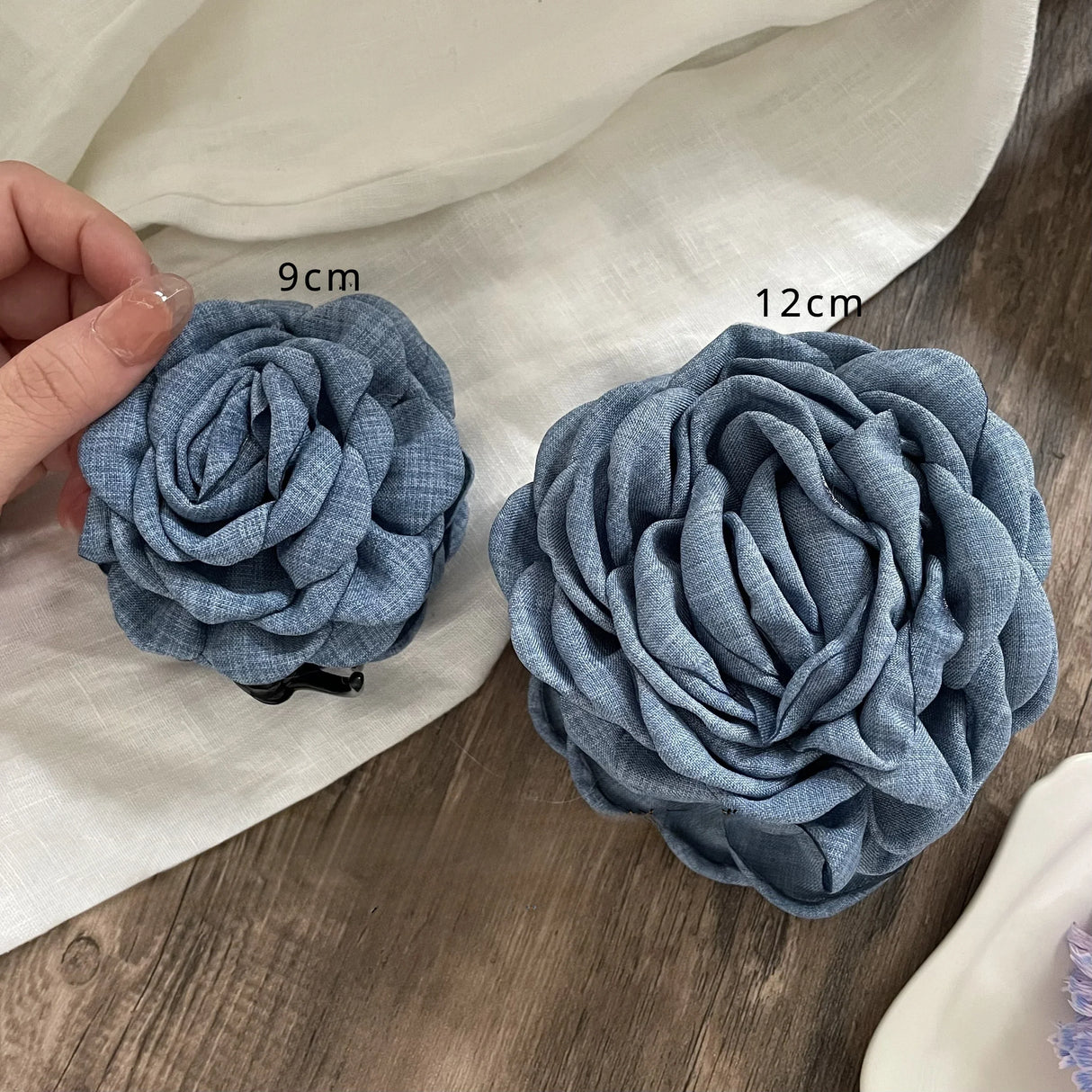 Fabric Rose Flower Crab Hair Clip Ins Popular