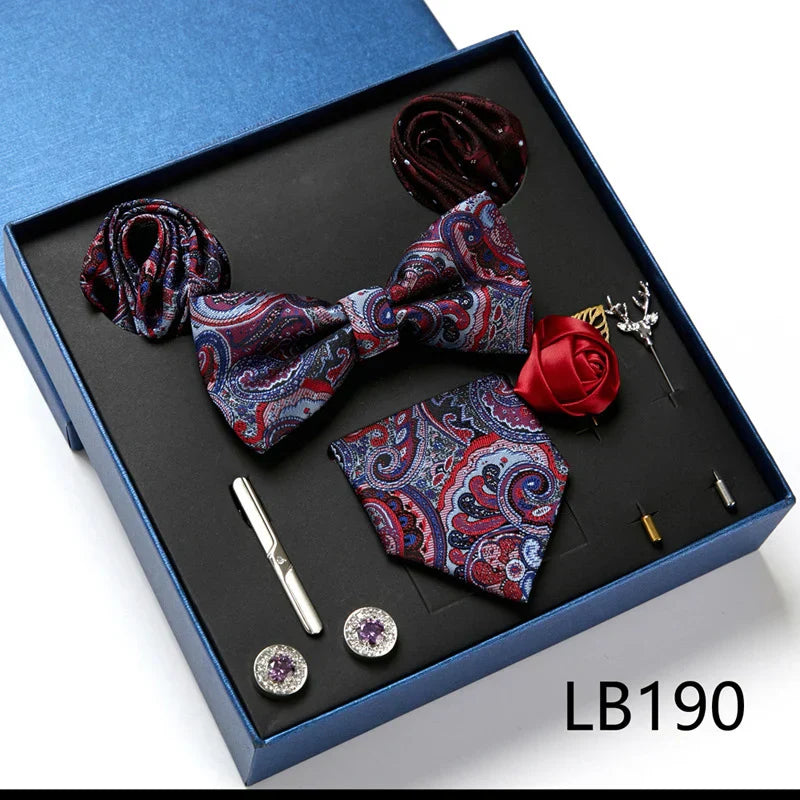 Luxury Quality Tie Set With Necktie Bowtie Pocket