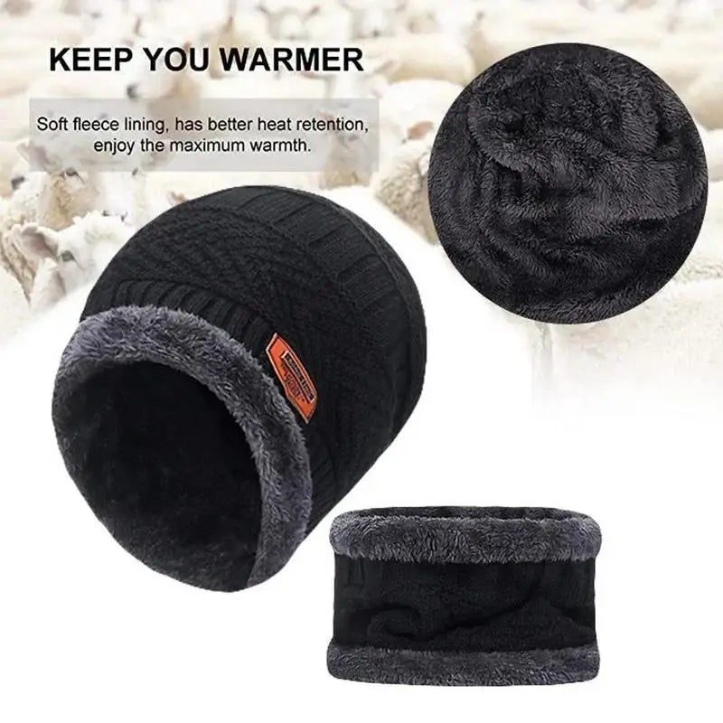 Winter Men's Beanie Knitted Hat Winter Hat Beanie Hat Women's For Helmets For Motorcycles Snowmobile Gears Blaclava