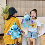 large Cartoon Blue Stitch Plush Backpack Cute Stitch