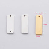 6*22mm Custom Clothing Metal Tag Bag Metal Tag