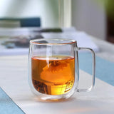 Double Wall Glass Cup Heat Resistant Transparent High