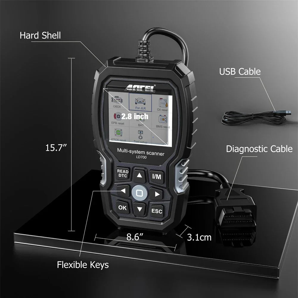 ANCEL LD700 OBD2 Scanner All Systems Diagnostic Tool
