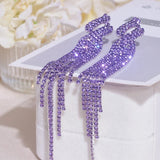 2022 New Sparkling Full Rhinestone Long Tassel Dangle