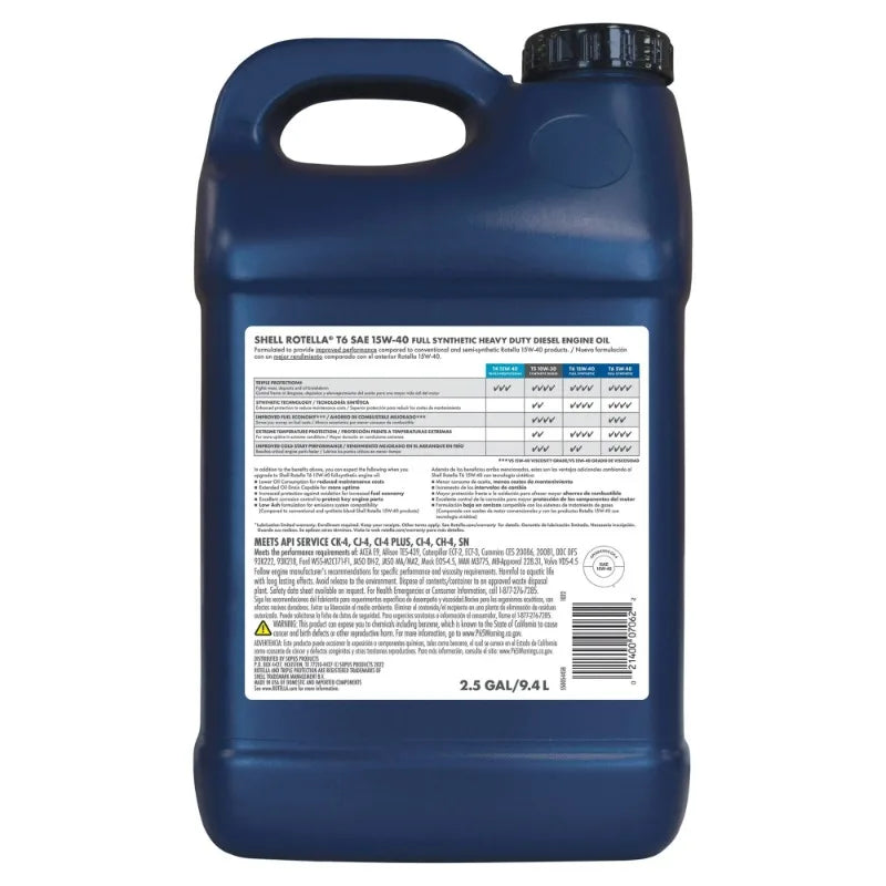 T6 Full Synthetic 15W40 Diesel Engine Motor Oil