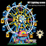 City Friends MOC Rotating Ferris Wheel Building Blocks
