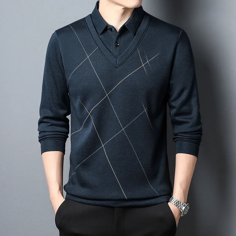 BROWON Brand Graphic T Shirts Men 2024 Autumn