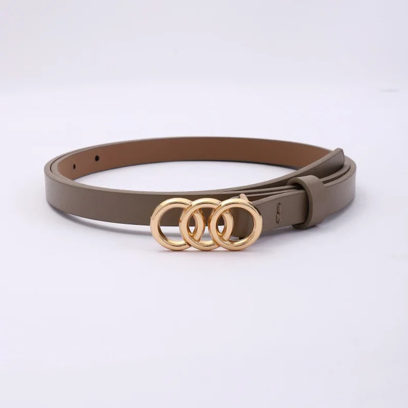1/3/5/10PCS Women’s Leather Belts Removable Letter M Plate