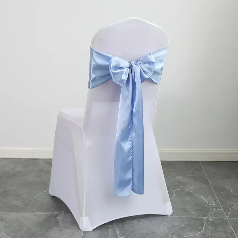 10/50pcs Satin Chair Bow Sashes Wholesale Wedding Chair
