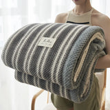 Knit Blanket Throw Soft Chenille Yarn Knitted Blanket