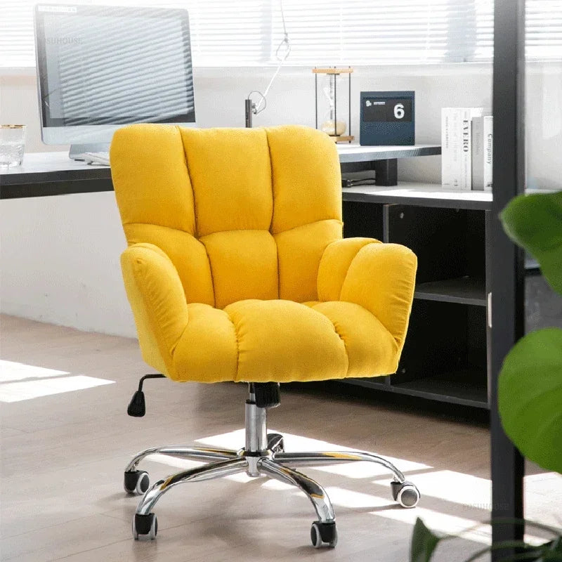 Nordic velvet Office Chairs Home Backrest Computer Chair