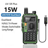 Baofeng UV-5R Plus 15W UHF/VHF Tri-Power Walkie Talkie