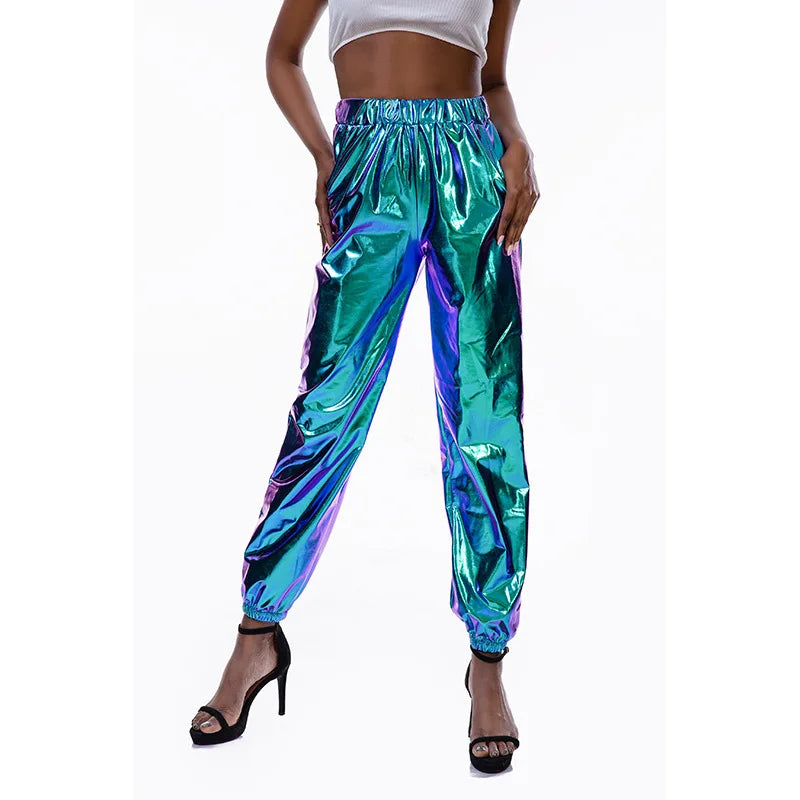 Women Nightclub Pole Dance Trousers Hip Hop Slacks