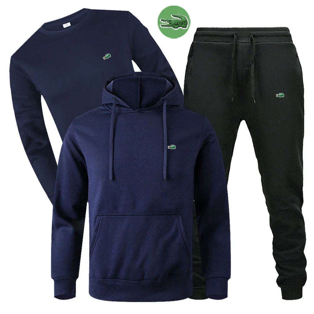 High quality embroidered hooded sweatshirt pants suit casual