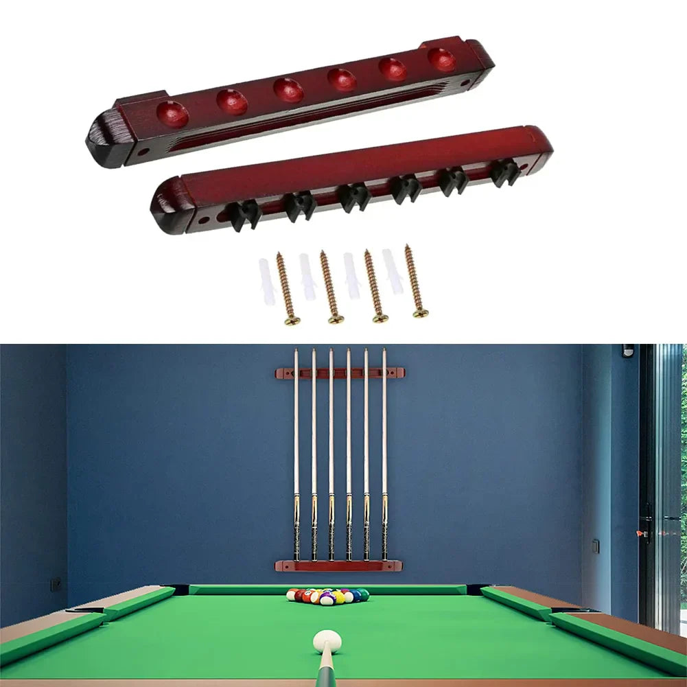 6pcs Billiard Cue Holder Wall Hanging Fishing Rod
