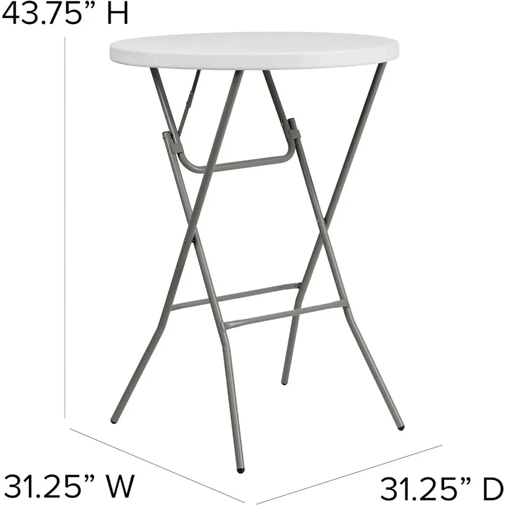 Round Plastic Bar Height Folding Event Tables, Set