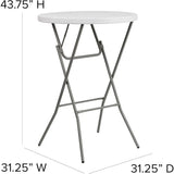 Round Plastic Bar Height Folding Event Tables, Set