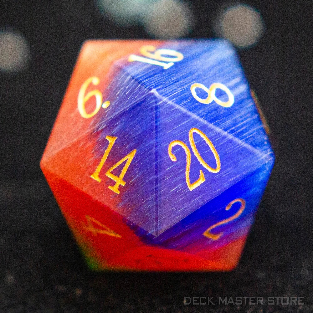 7pcsset Polyhedral Gemstone DnD Dice Set for Tabletop