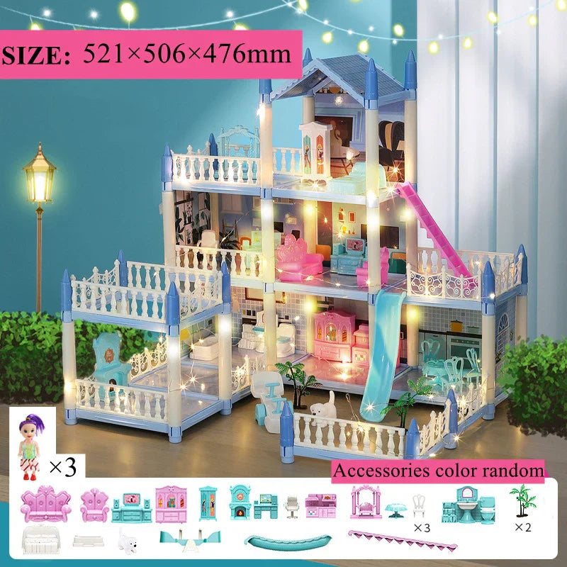 3d Assembly Diy Doll House Miniature Model Doll
