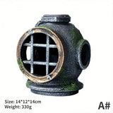 1pc Resin Diving Helmet Wreck Aquarium Fish Tank