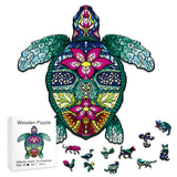 DIY Wooden Jigsaw Puzzle Turtle Puzzles Family Games