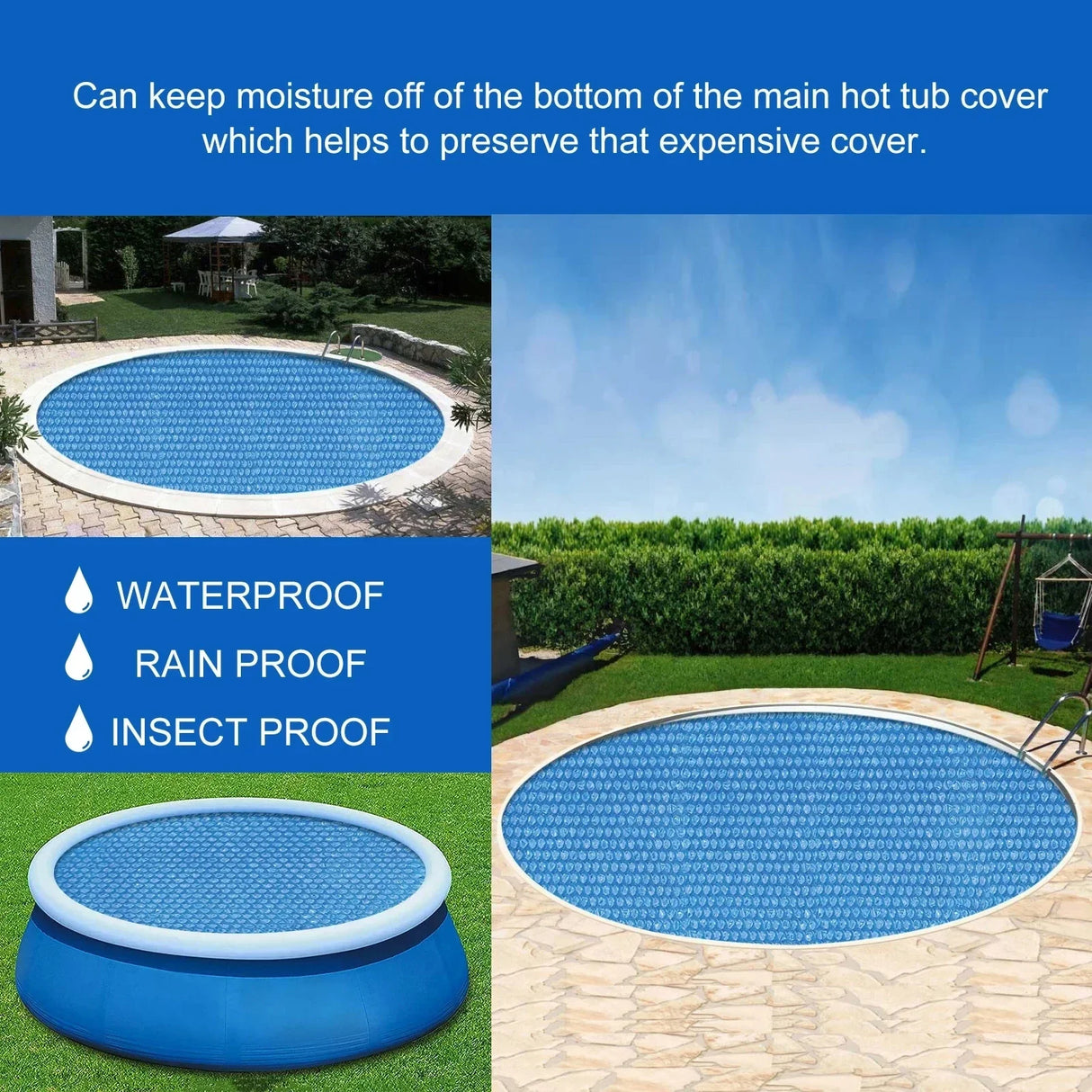 Swimming Pool Cover Rectangular/Round Pool Bubble Cover Heat