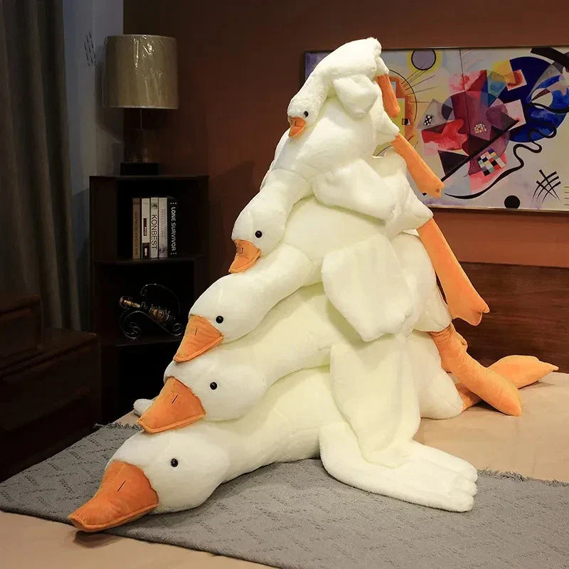 50-190cm Cute Big White Goose Plush Toys Kawaii