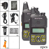 2pcs Baofeng BF T1 Mini Walkie Talkie Ham