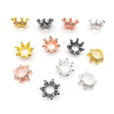 10PCS 4 Colors Rhinestone Insert Big Hole Crown